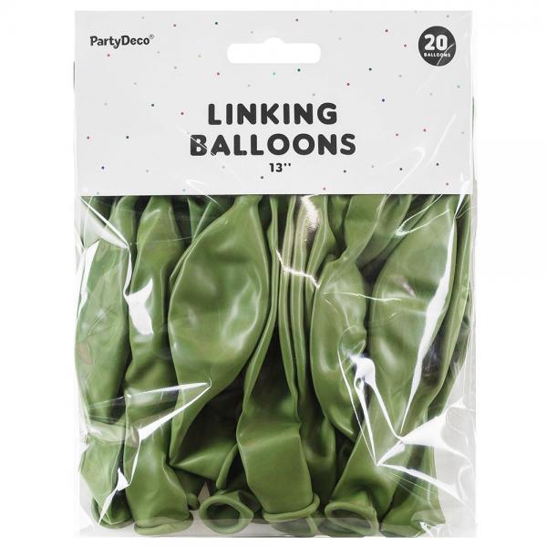 Linking Latexballoner Olivengrn 20-pak