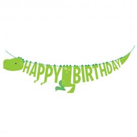 Happy Birthday Guirlande Dino Party