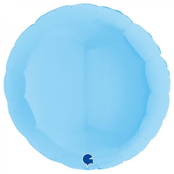 Stor Rund Folieballon Pastel Bl Mat