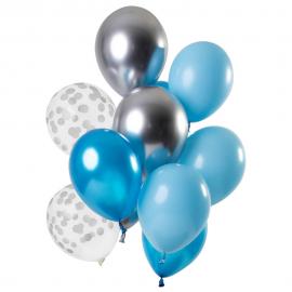 Aquamarine Latexballoner Mix