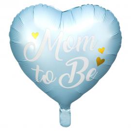 Folieballon Mom To Be Babyblå