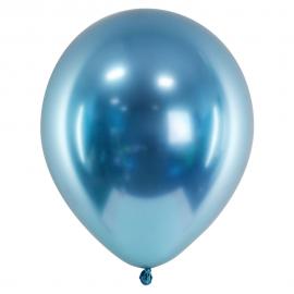 Chrome Latexballoner Blå 50-pak
