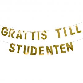 Guld Guirlande Grattis Till Studenten