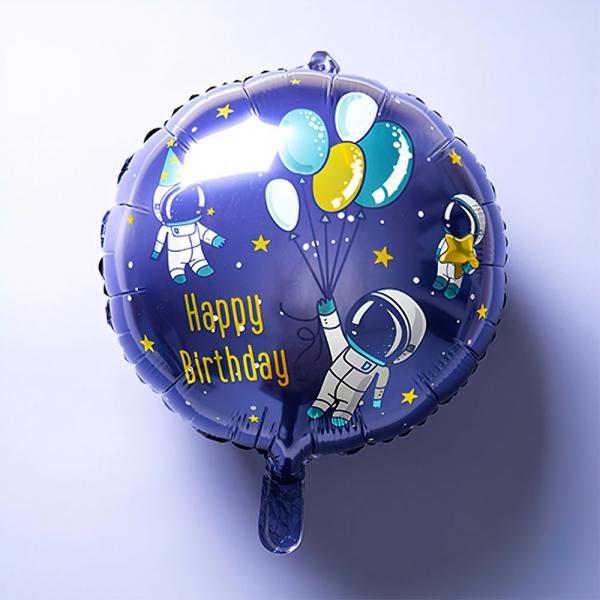 Folieballon Happy Birthday Astronaut
