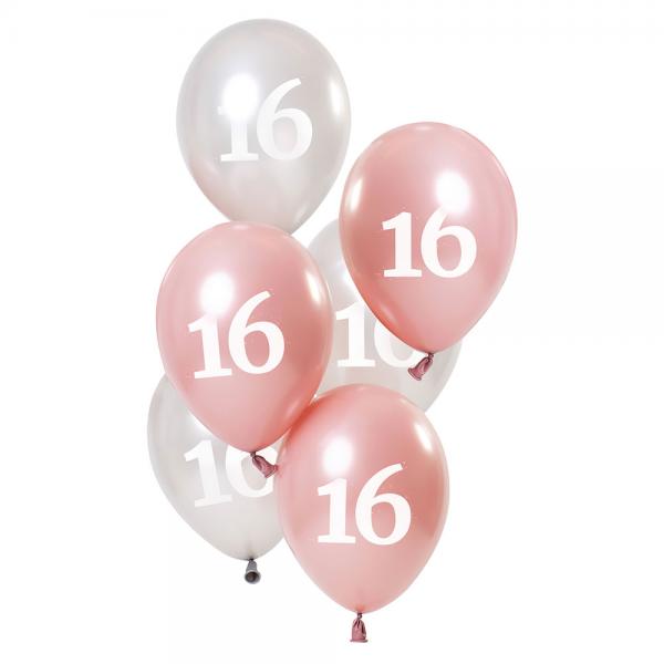 16-rs Balloner Pink & Slv