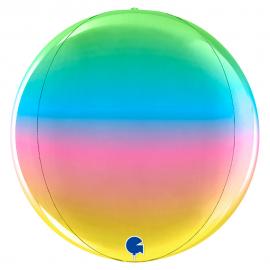 Globe Folieballon Rainbow