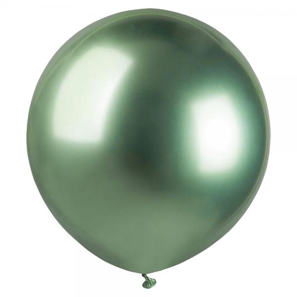 Store Runde Grnne Chrome Balloner