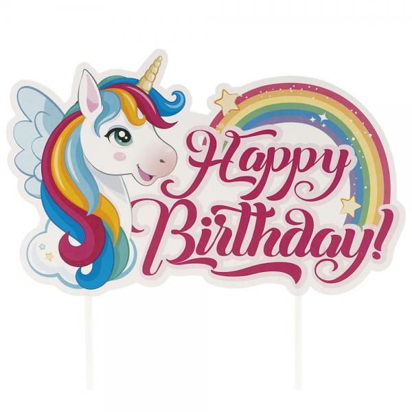 Unicorn Happy Birthday Kagepynt
