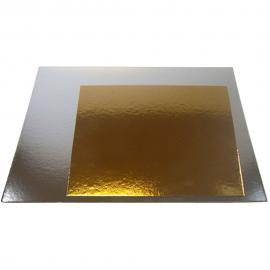 Firkantede Kagefade Guld & Sølv 35 cm 3-pak