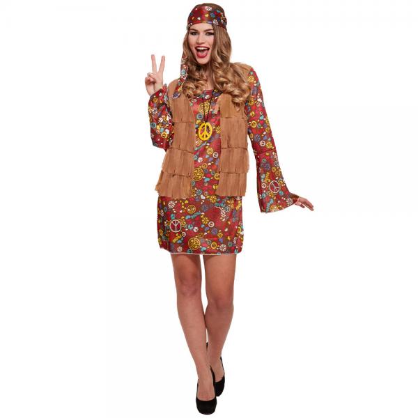 Groovy Hippie Kvinde Kostume