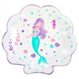 Paptallerkener Mermaid Party