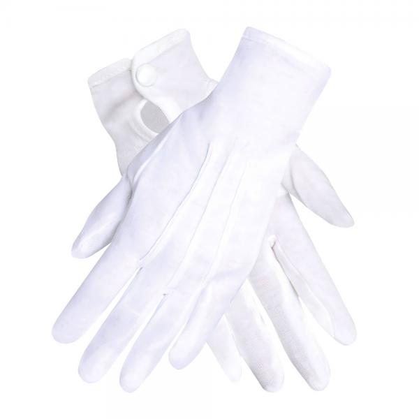 Hvide Handsker med Knapper