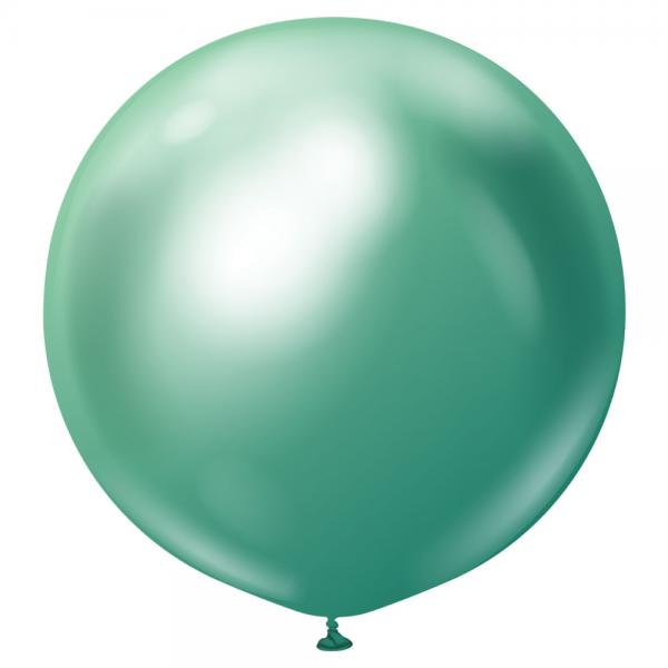 Grnne Gigantiske Chrome Latexballoner Green 2-pak