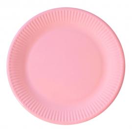 Pink Små Paptallerkener Solid Color