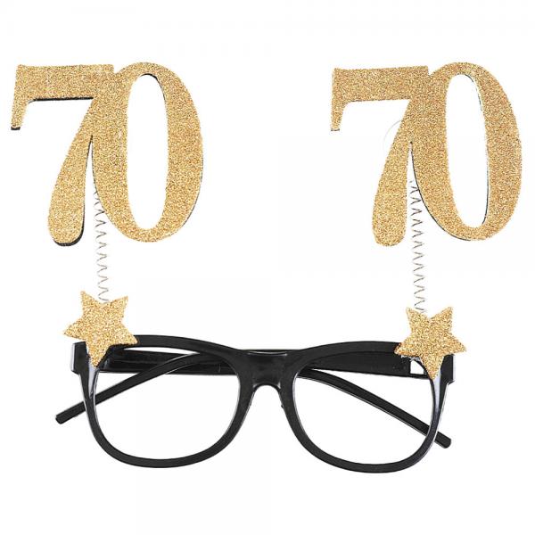 70 r Briller Glitter Guld