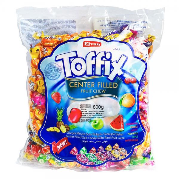 Toffix Center Filled Fruit Chew Frugtslik 800 g