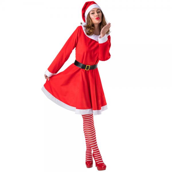 Deluxe Velour Mrs Santa Claus Kostume