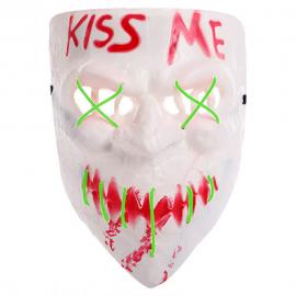 Kiss Me Maske LED Lysegrøn