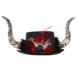 Voodoo Hat med Horn Sort