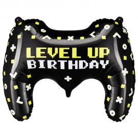 Spilkontrol Folieballon Level Up Birthday