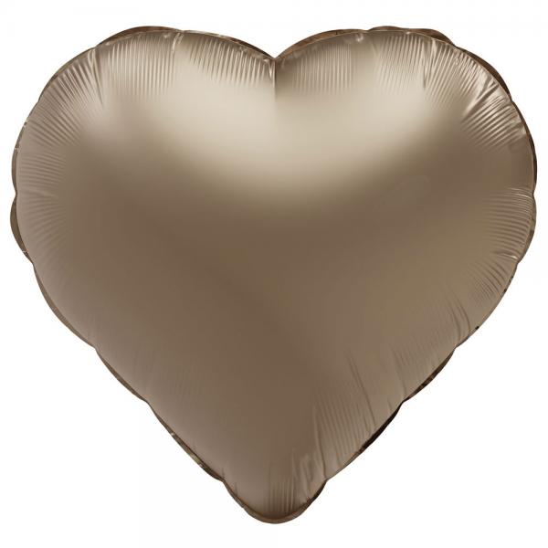 Folieballon Hjerte Satin Starlight Gold