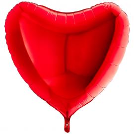 Folieballon Hjerte Rød XL