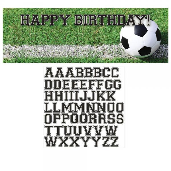 DIY Happy Birthday Banner Football Party