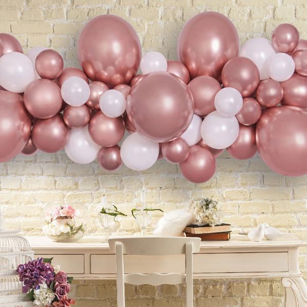 DIY Ballonguirlande Rosguld