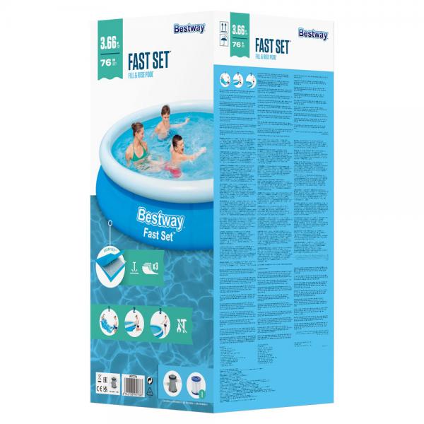 Bestway Oppustelig Pool med Filter Fast St Bl 3 m