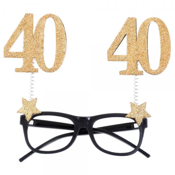 40 r Briller Glitter Guld