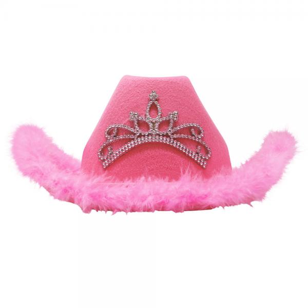 Lyserd Cowboyhat med Tiara