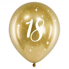 18-års Balloner Guld