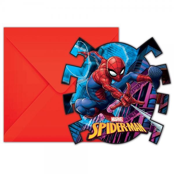 Spiderman Team Up Invitationskort