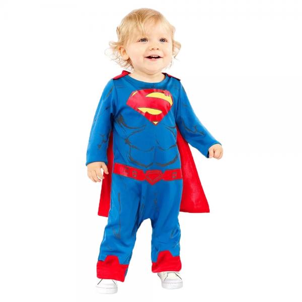 Superman Kostume med Kappe Brn
