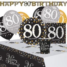 80-års Fødselsdagsfest Sparkling Celebration Kit 8 Pers