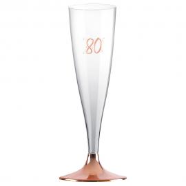 80-års Champagneglas Genanvendeligt Rosaguld