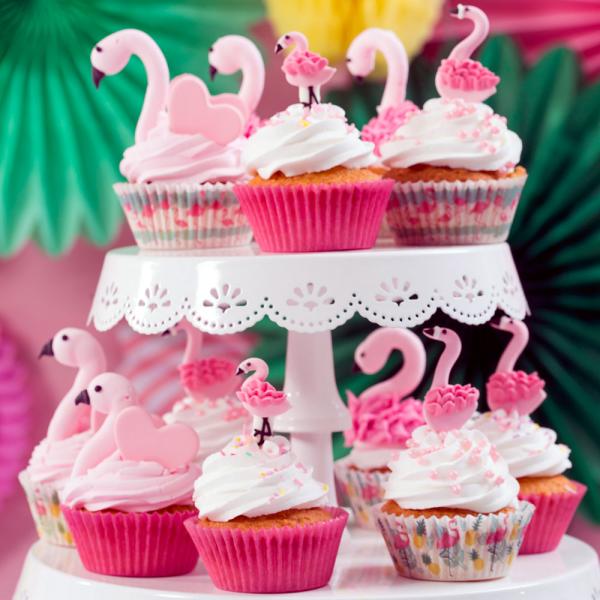 Muffinsforme Lyserde Flamingoer