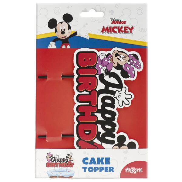 Mickey og Minnie Mouse Happy Birthday Kagepynt