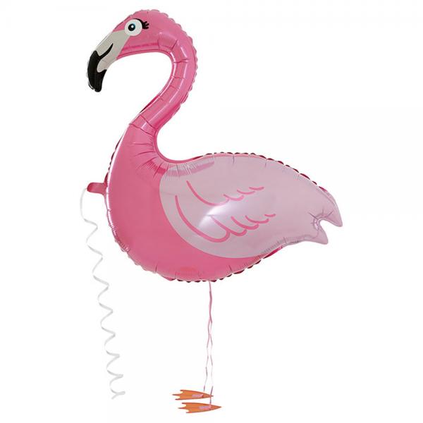 Flamingo Folieballon med Ben Airwalker