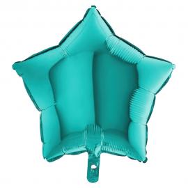 Folieballon Stjerne Tiffany Blå