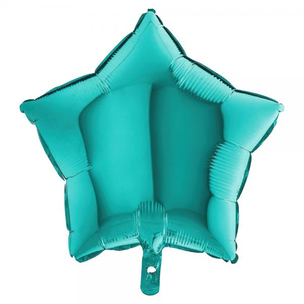 Folieballon Stjerne Tiffany Bl