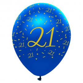 21 År Latexballoner Marineblå