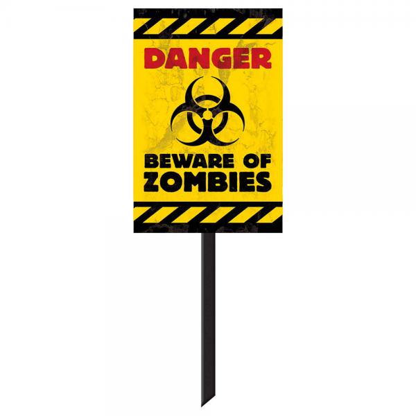 Advarselsskilt Beware Of Zombies