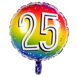 Folieballon Regnbue 25 år