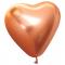 Hjerteballoner Chrome Kobber
