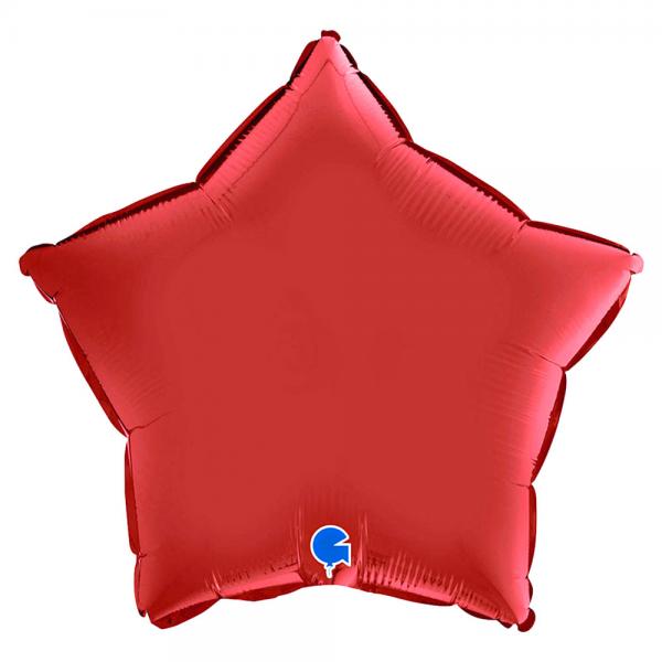 Folieballon Stjerne Satin Rd