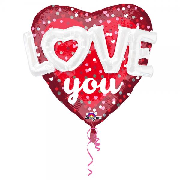 Love You 3D Folieballon