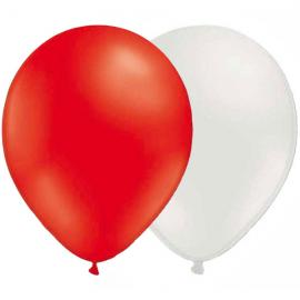 Balloner Hvide/Røde