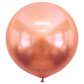 Stor Latex Ballon Chrome Rosaguld