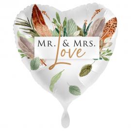 Mr & Mrs Ballon Rustic Love